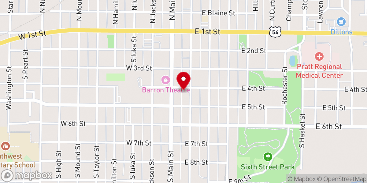Map showing location of The Front Porch