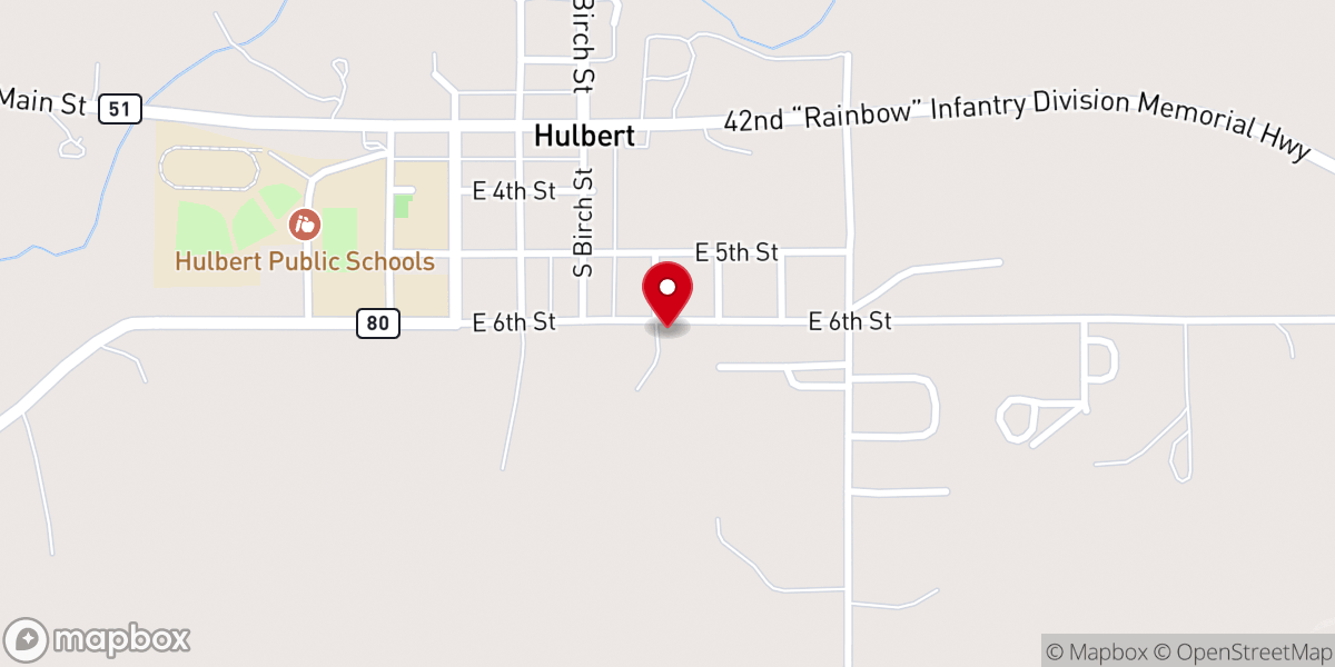 Map showing location of Victory House of Praise