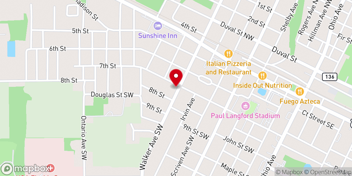 Map showing location of AFRICAN BAPTIST CHURCH