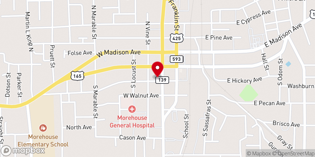 Map showing location of First United Methodist Church