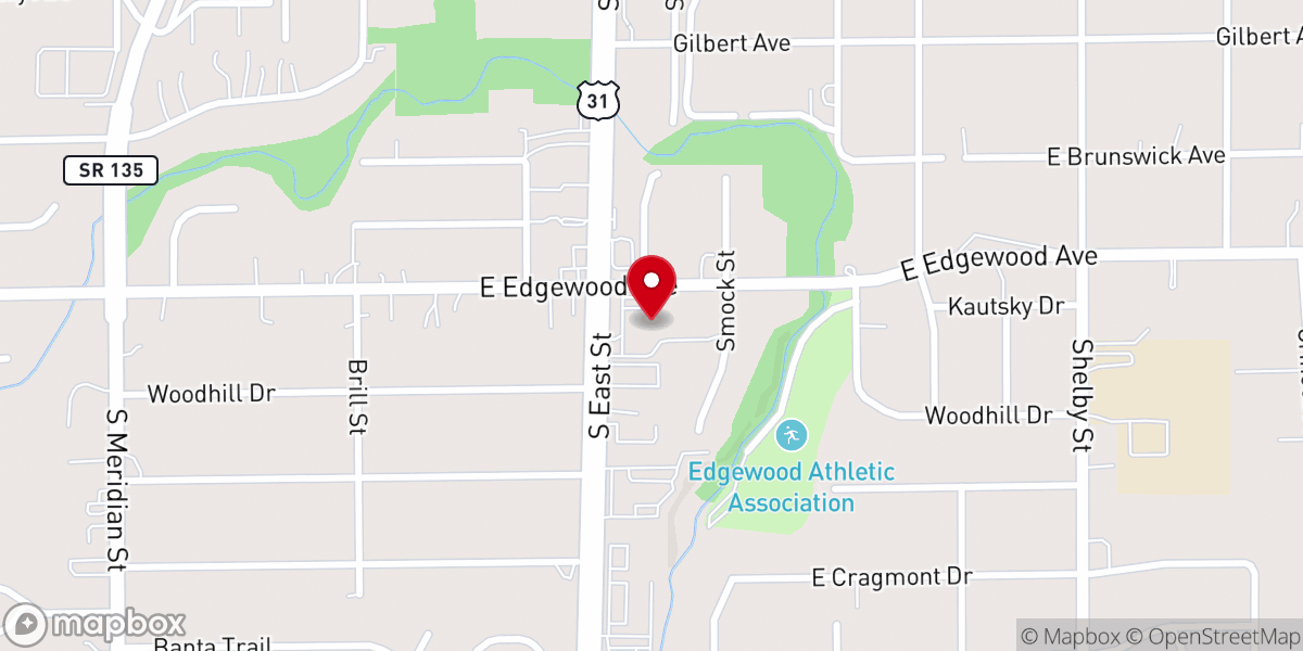 Map showing location of Saint Mark Roman Catholic Church