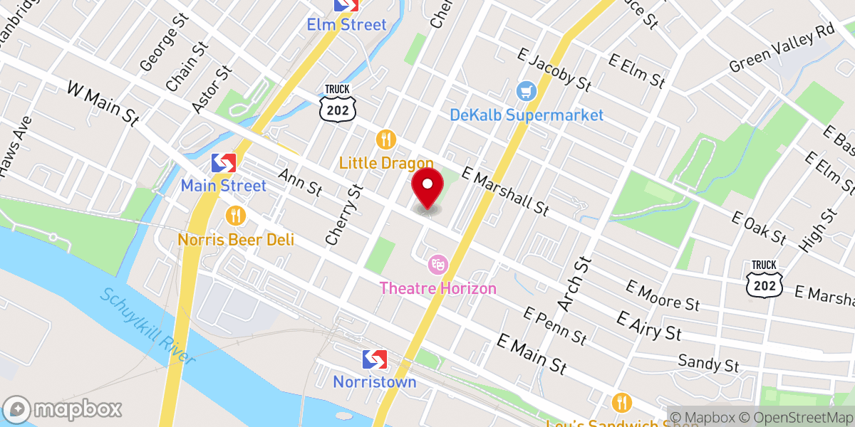 Map showing location of St John's Church at Diocesan Center