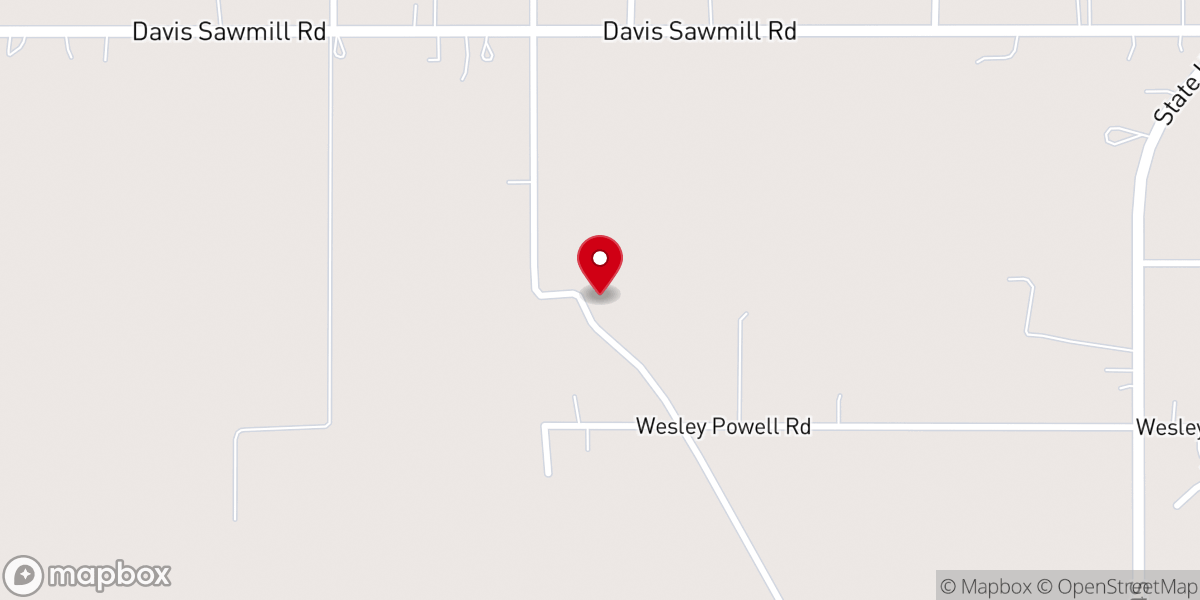 Map showing location of Rosedale United Methodist Church