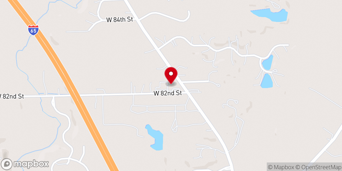 Map showing location of Traders Point Church of Christ