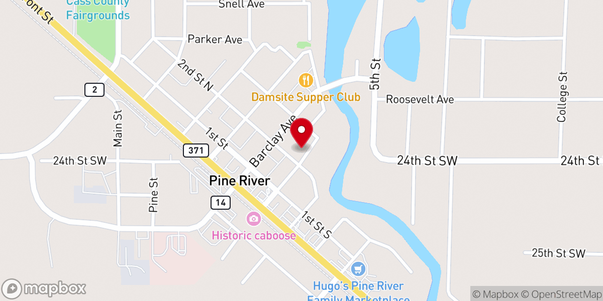 Map showing location of Warehouse