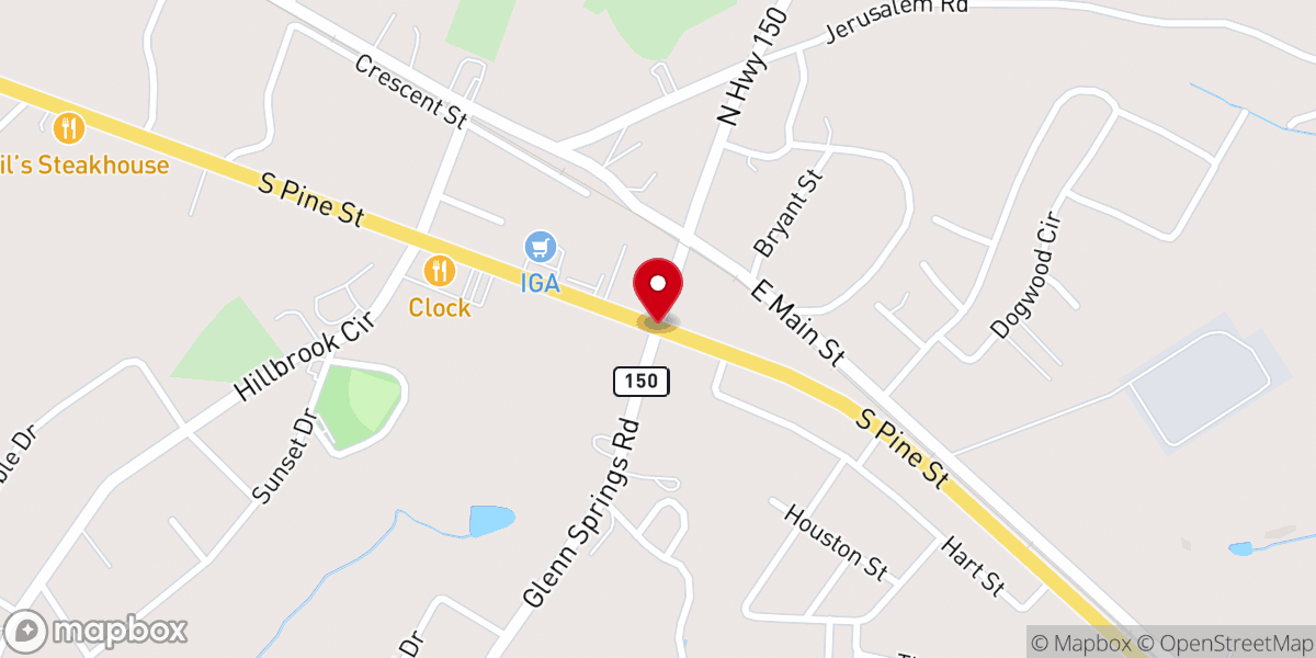 Map showing location of Pacolet