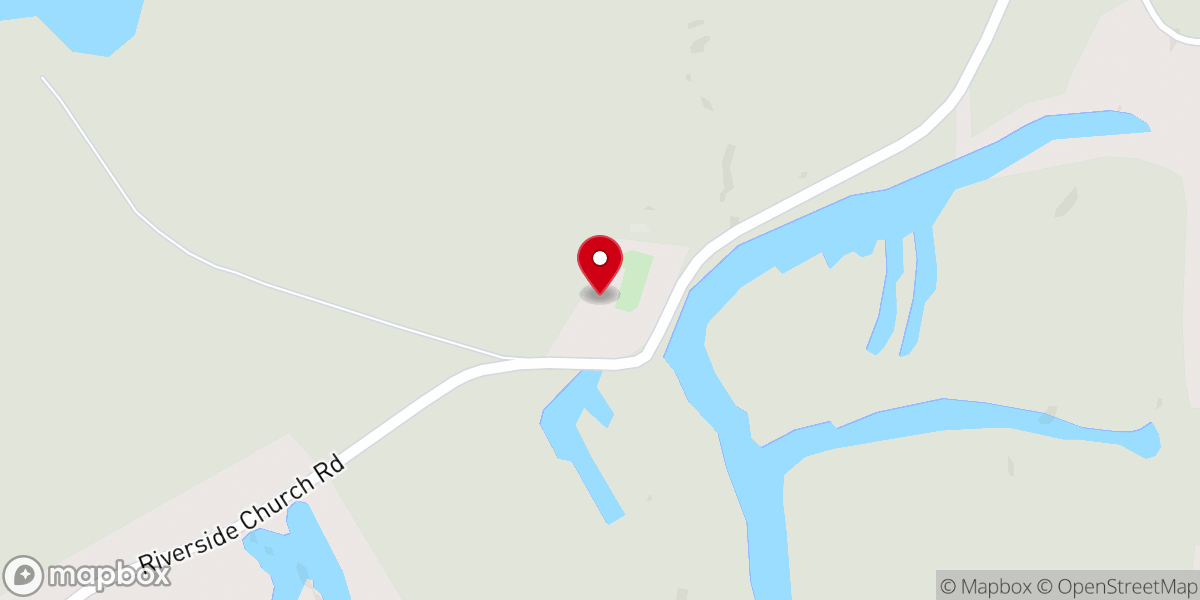Map showing location of Riverside Baptist Church