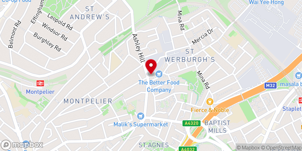 Map showing location of Ivy Pentecostal Church