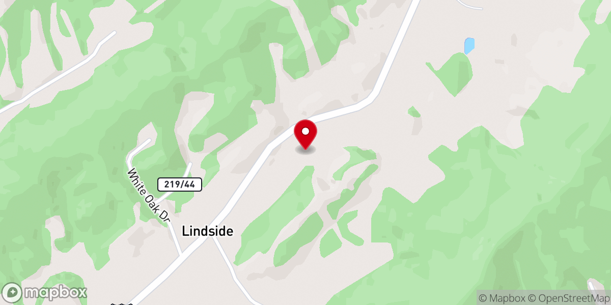 Map showing location of Lindside Family Life Church