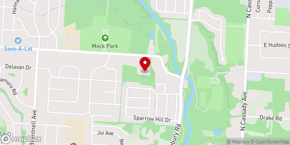 Map showing location of Mount Gerizim Baptist Church