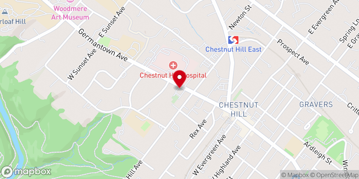 Map showing location of Chestnut Hill United Brethren Church