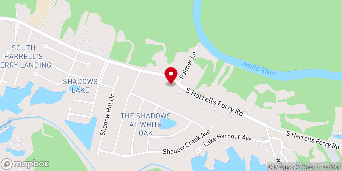Map showing location of Cornerstone Church of Baton Rouge