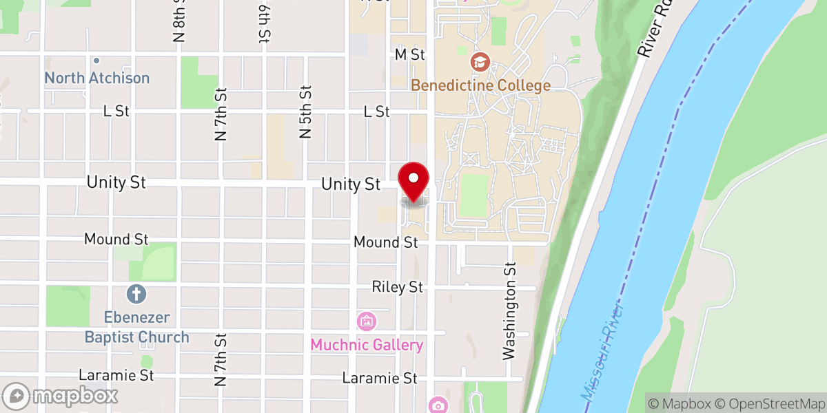 Map showing location of St. Benedict Catholic School