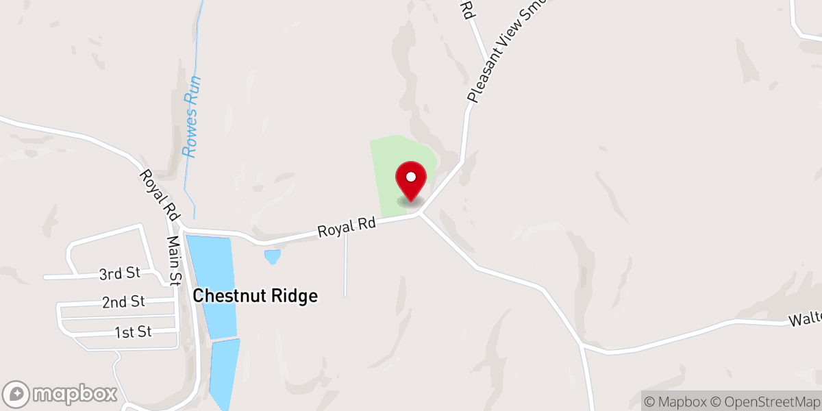 Map showing location of Pleasant View Presbyterian Church