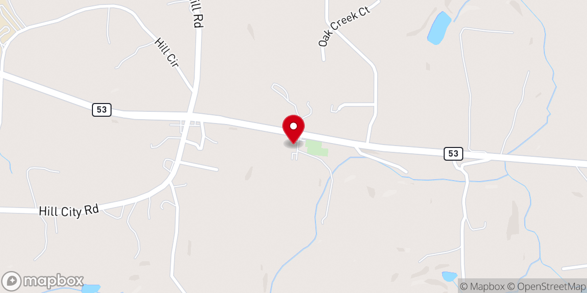 Map showing location of County Line Baptist Church of Jasper