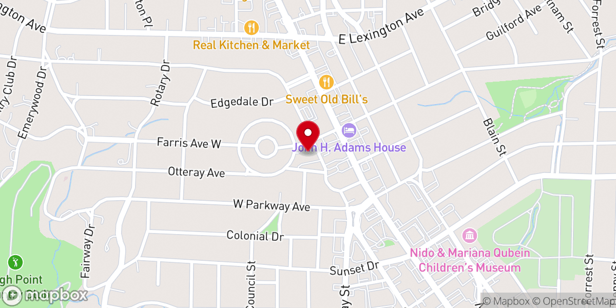 Map showing location of St. Mary's Episcopal Church - Community Life Center