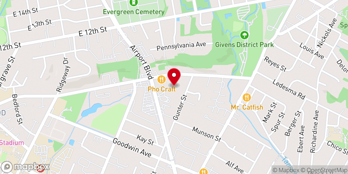Map showing location of Freedom Home Baptist Church