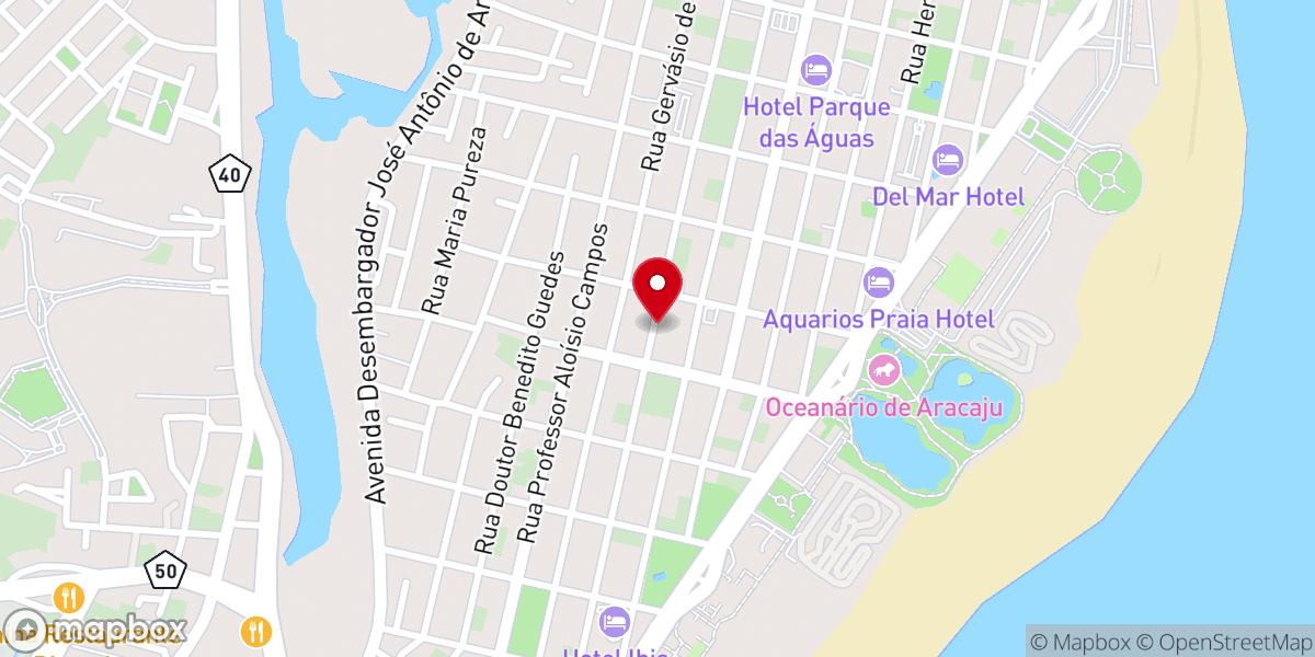 Map showing location of Igreja Universal