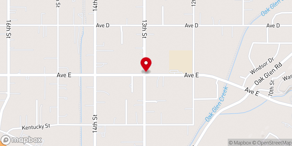 Map showing location of Yucaipa Church of God.,