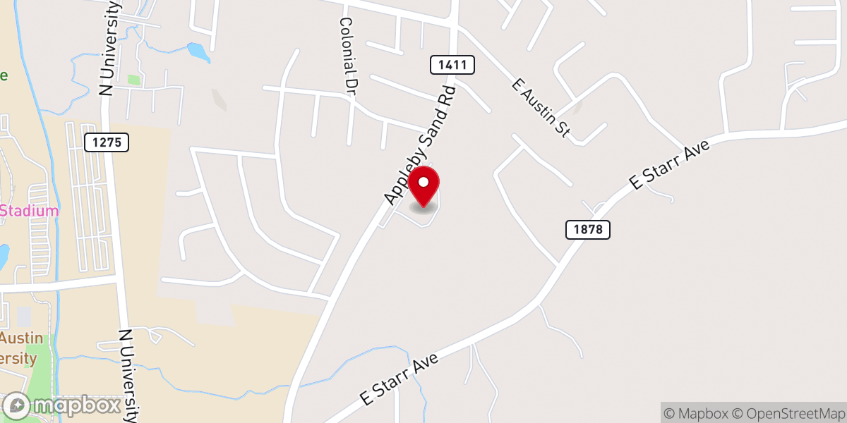 Map showing location of Sacred Heart Food Pantry