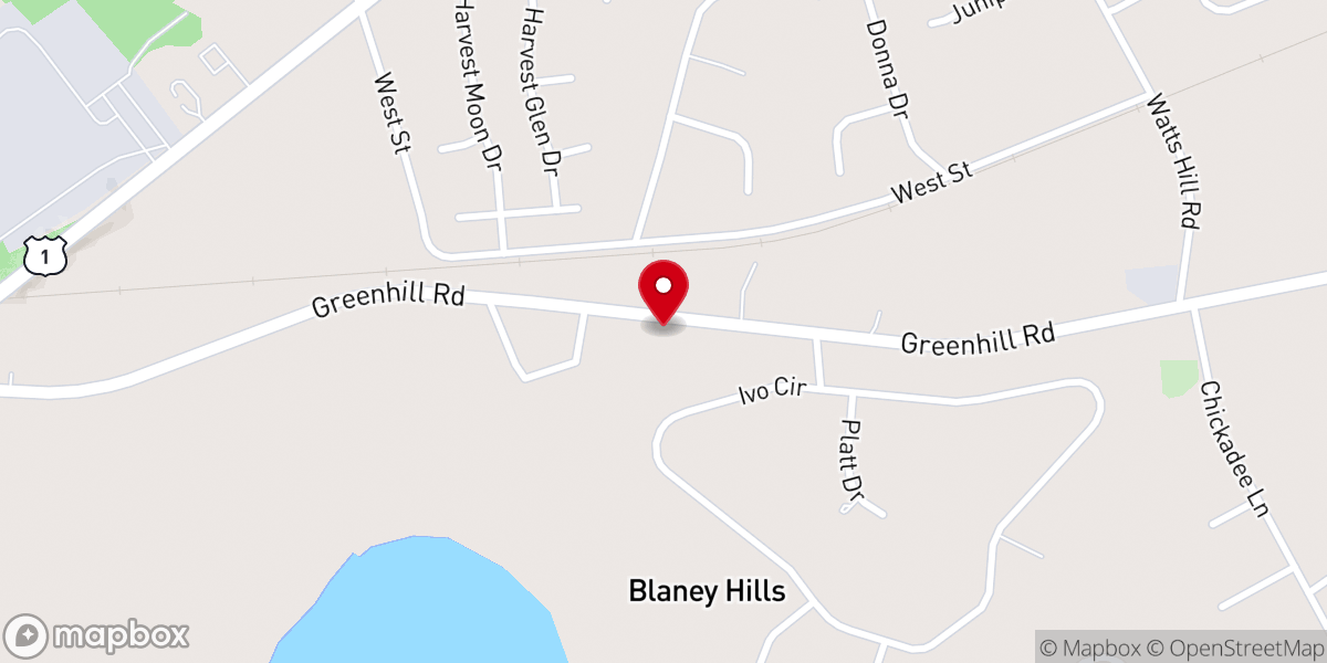 Map showing location of New Jerusalem Church