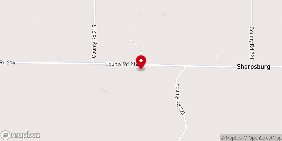 Map showing location of Sharpsburg Baptist Church