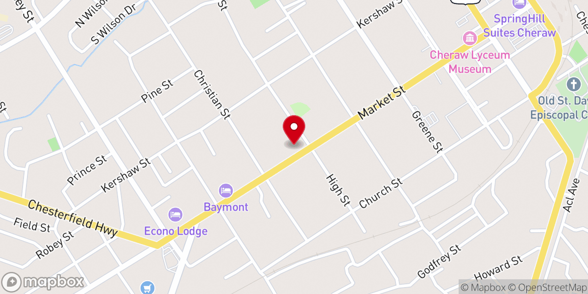 Map showing location of Saint Peters Roman Catholic Church
