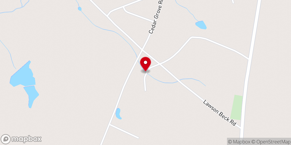 Map showing location of Mount Olive Baptist Church