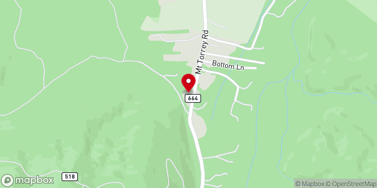 Map showing location of Sand Springs Baptist Church
