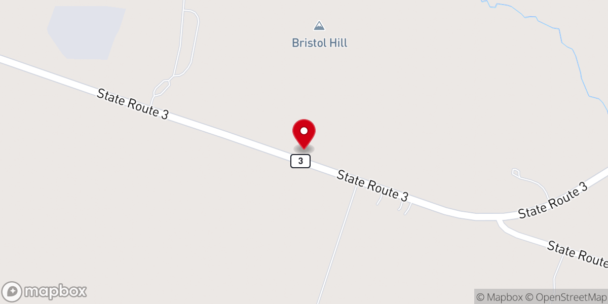 Map showing location of Bristol Hill Church