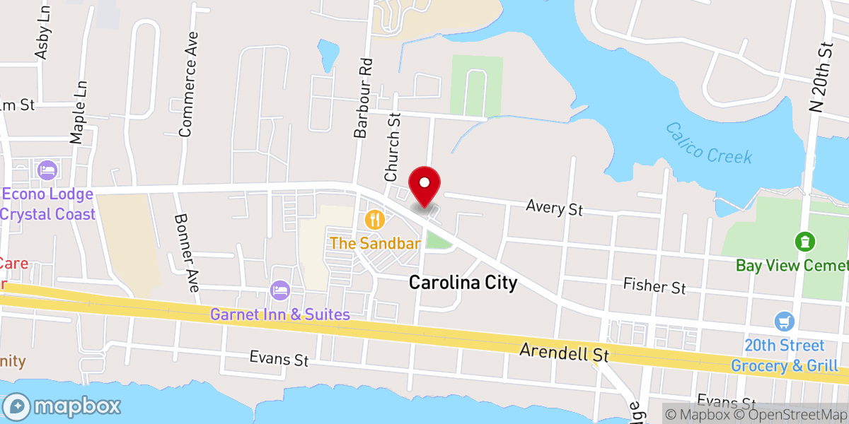 Map showing location of The Salvation Army Worship Community Center & Thrift Store