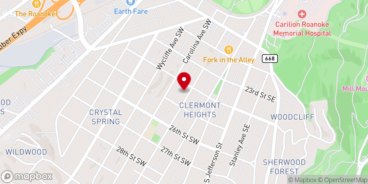 Map showing location of Belmont Micro Church Network