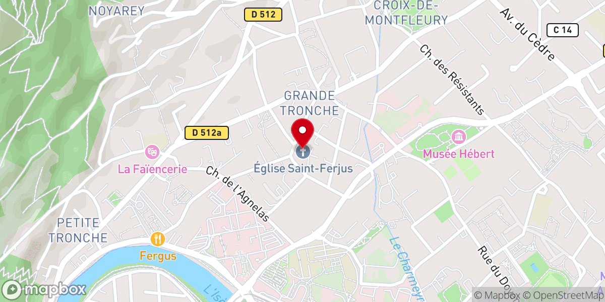 Map showing location of Église Saint-Ferjus