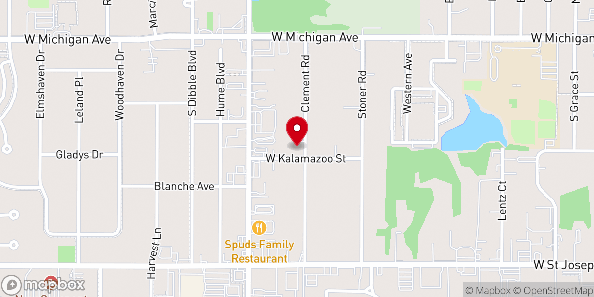 Map showing location of Apostolic Bible Church