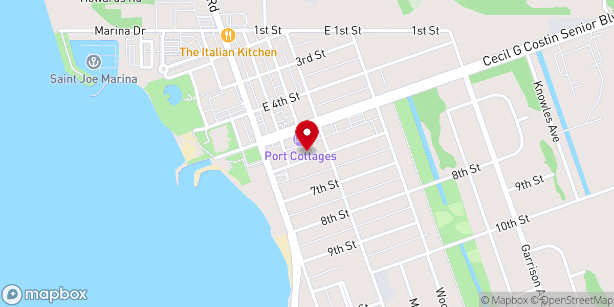 Map showing location of Port Inn Hall & Chapel