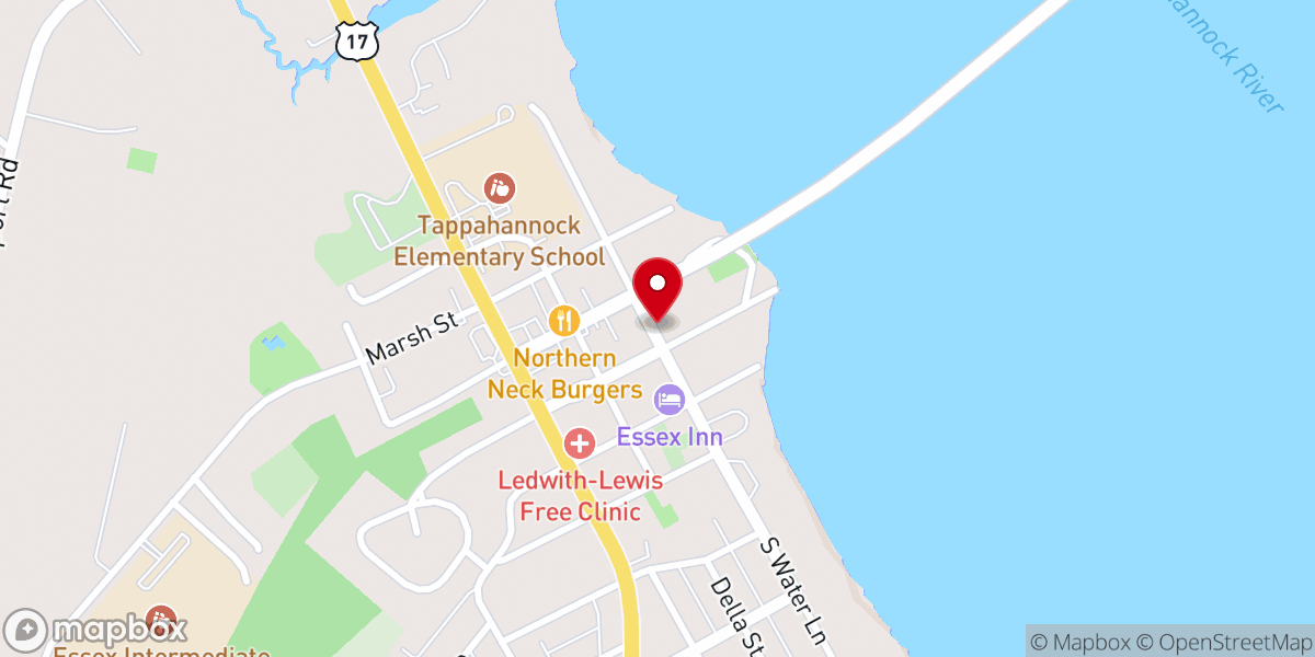 Map showing location of Essex County Museum