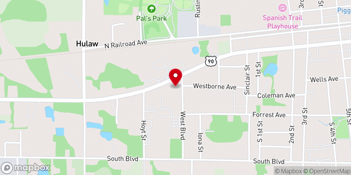 Map showing location of St Matthew's Episcopal Church