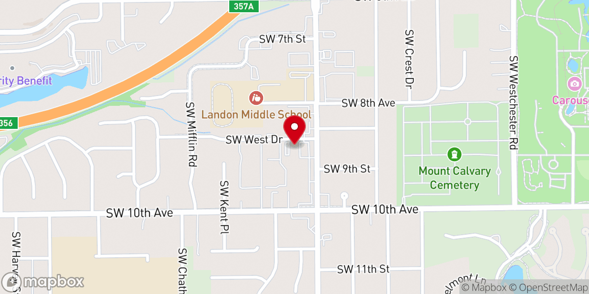 Map showing location of Central Congregational Church