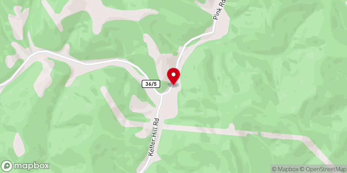 Map showing location of Keffer United Methodist Church