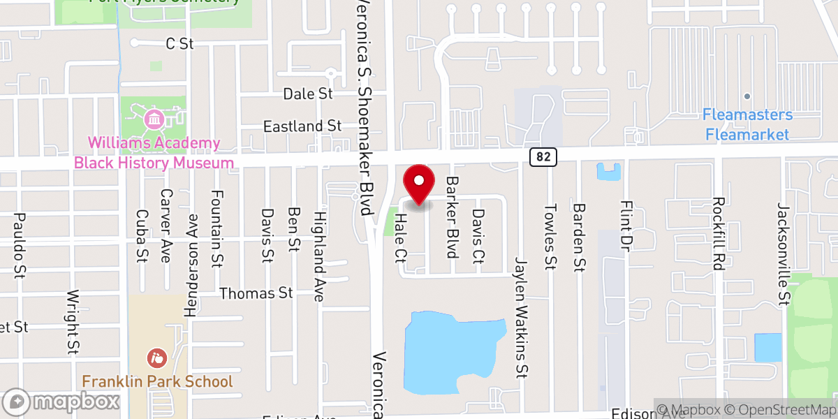Map showing location of House of Prayer Apostolic Church of God