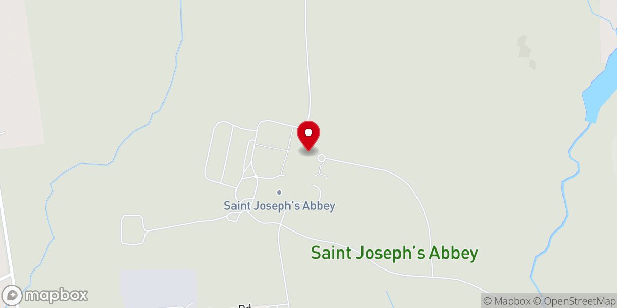 Map showing location of St Joseph's Abbey Church