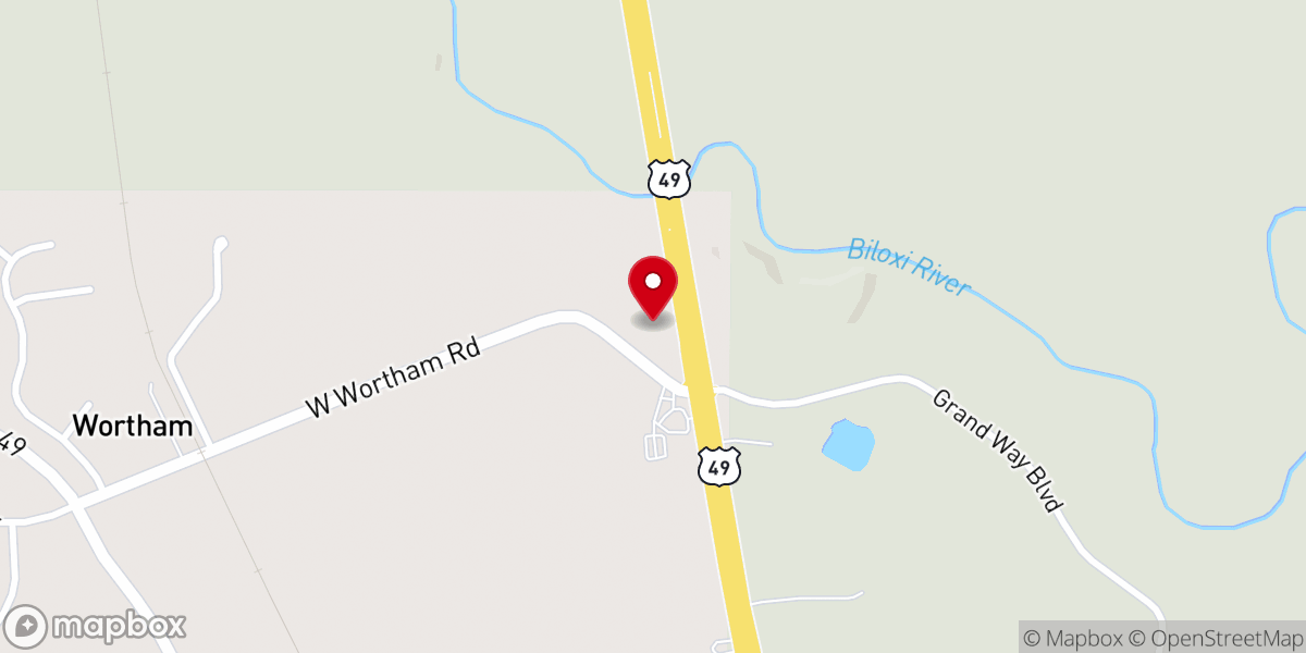 Map showing location of Robinwood Baptist Church