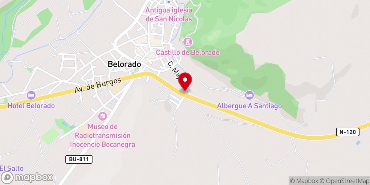 Map showing location of Ermita de Nuestra Señora de Belén