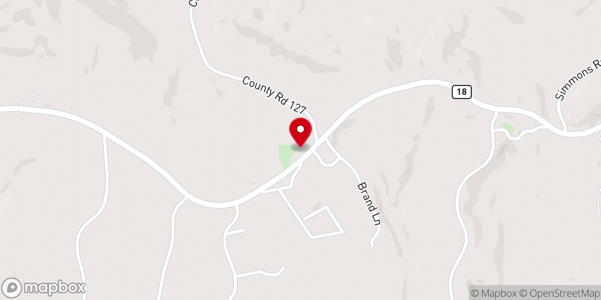 Map showing location of Bevans Chapel