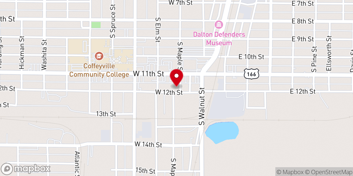 Map showing location of Bethel AME Church