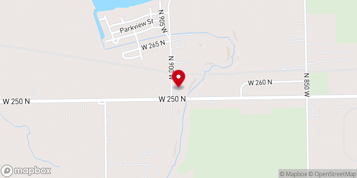 Map showing location of Crossroads Baptist Church