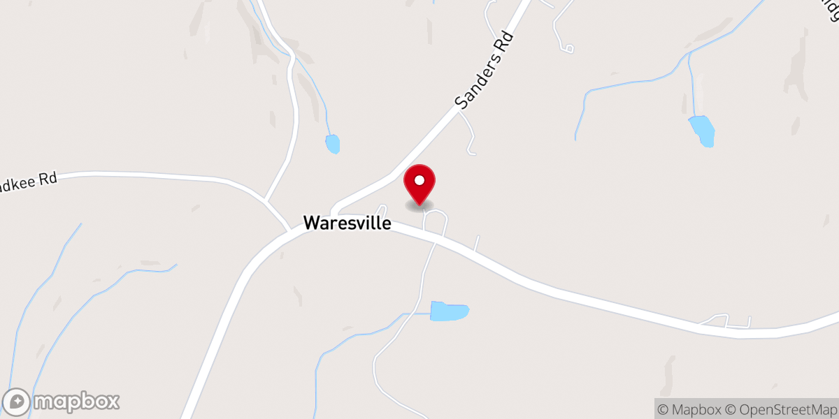 Map showing location of Canaan Primitive Baptist Church