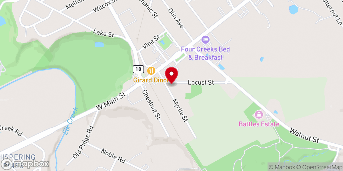 Map showing location of Universalist Church