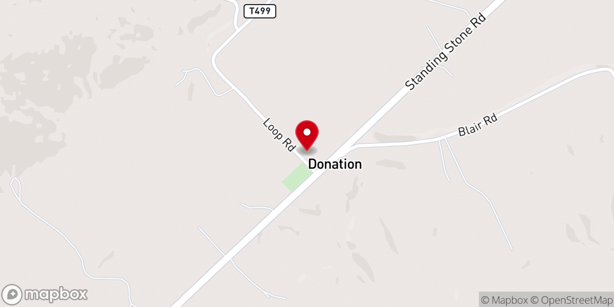 Map showing location of Donation Methodist Church