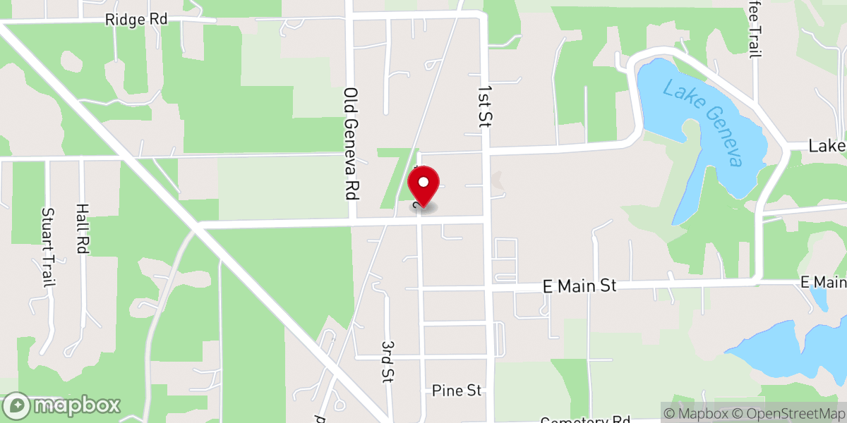 Map showing location of Church of Christ at Geneva Florida